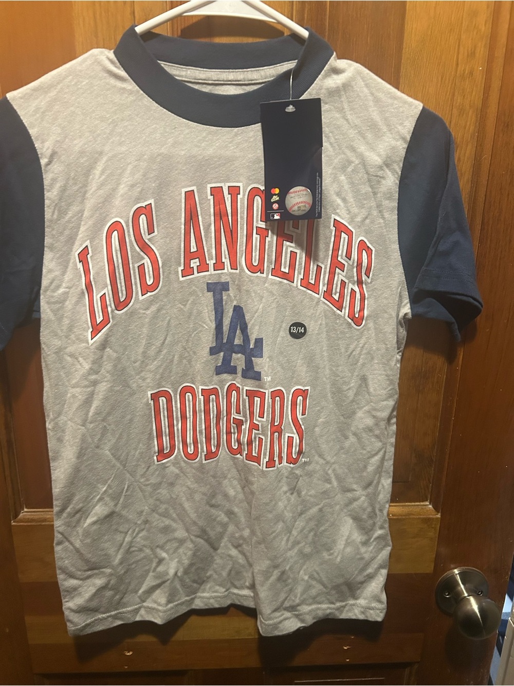 abercrombie kids Los Angeles Dodgers Short Sleeve Tee - Gray & Navy